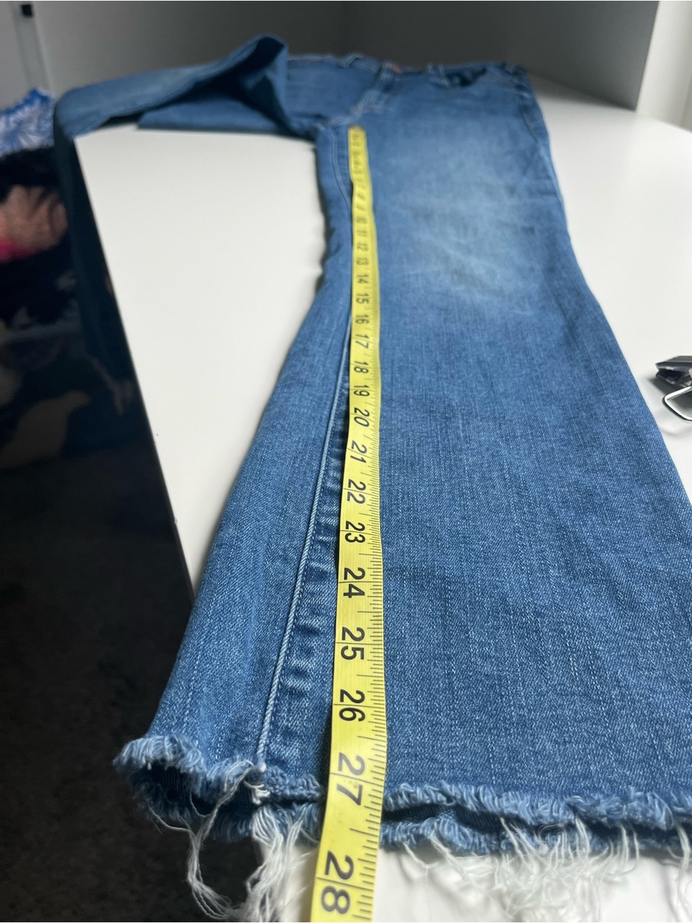 Mother Hustler Ankle Fray Healing Jar Blue Jeans 26 - Picture 14 of 14